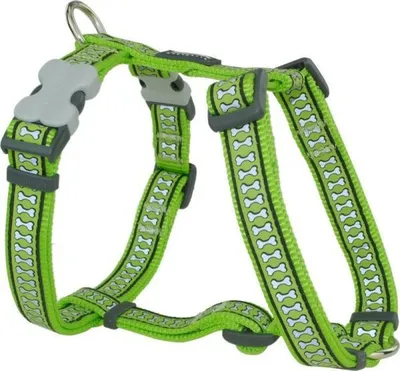 Image de Harnais pour chien Red Dingo, couleur lime réfléchissante, taille moyenne