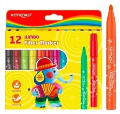 Produktbild von Keyroad JUMBO Filzstifte dick, 12er Set für Kinder