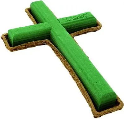 Produktbild von Kreuz für Frischblumengestecke, 50 cm, Grabgesteck, Steckmasse, Steckmoos