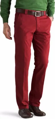 Produktbild von Meyer Baumwollhose Roma rot einfarbig Baumwolle