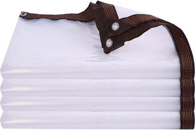 Immagine prodotto di Telo protettivo trasparente in PVC Unyqoos® di dimensioni 2 x 4 metri – impermeabile, resistente agli strappi, resistente ai raggi UV, bordi rinforzati e occhielli in alluminio, ideale per serre e terrazze