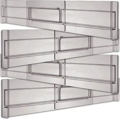 Produktbild von EDIBAZZAR | Verstellbares Schubladenteiler-Set, 4-teilig, Trennorganizer