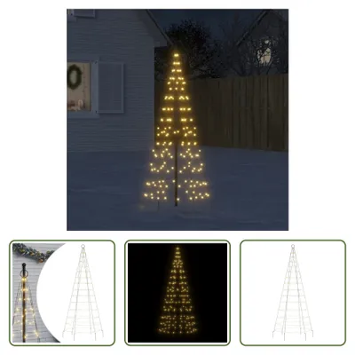 Immagine prodotto di The Living Store Albero di Natale a LED per pennone 200 LED bianco caldo 180 cm