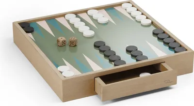 Obrázok produktu pre Philippi Giovanni Backgammon/TicTacToe MDF Holz, 30 x 30 cm 100011