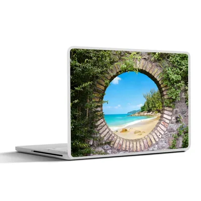 Produktbild von MuchoWow® Laptop Aufkleber Sticker Cover Strand - Meer - Aussicht - Sommer 32.5x23.5 cm - Sticker für Laptop - Selbstklebend