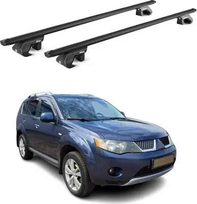 Produktbild von Dachträger für Mitsubishi Outlander 2006-2012 5 tür 90kg Alu Schwarz 2x ABE