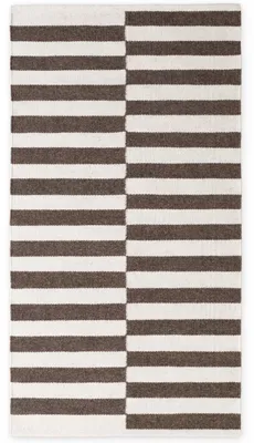 Produktbild von Hanse Home Wollteppich Vika, Handgewebt, Streifen, Natürlich, Braun Natur Weiß