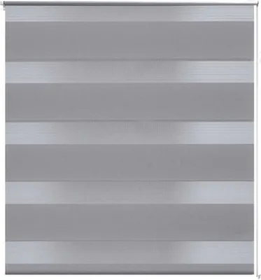 Produktbild von vidaXL Zebra-Rollo 50,9 x 100 cm, Stoffbreite 46,7 cm, grau