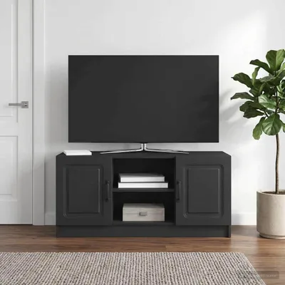 Image de Maison Exclusive - Meuble TV noir 102 x 34,5 x 47 cm en aggloméré