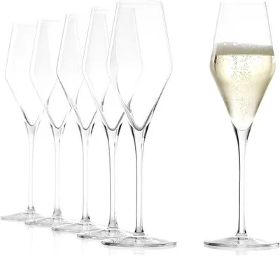 Produktbild von Famanu Champagnergläser - Transparent - Set aus 6 eleganten Gläsern