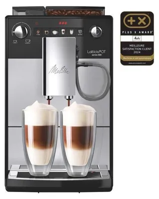 Zdjęcie produktu dla Ekspres do kawy automatyczny MELITTA Latticia OT F300-101, Srebrny, System Latte Perfection, Dwie Filiżanki