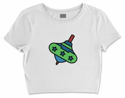 Immagine prodotto di Bona Basics, T-shirt crop basic stampato, donna, 100% cotone, bianco, casual