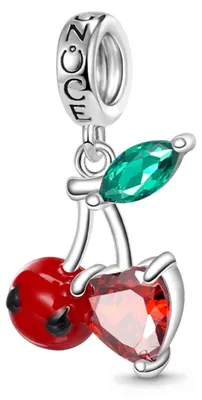 Produktbild von Gnoce Charm Anhänger Kirsche GJC045 Silber