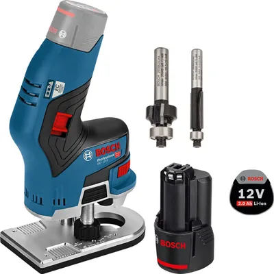 Produktbild von Bosch Akku-Kantenfräse GKF 12V-8 / 1x 2,0 Ah Akkuinkl. 2x Fräser