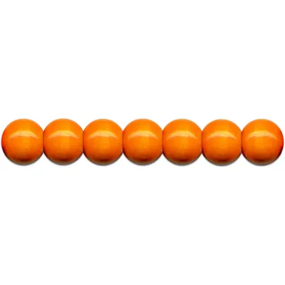 Produktbild von 35 Holzperlen 12mm Perlen basteln fädeln Holz sortiert orange