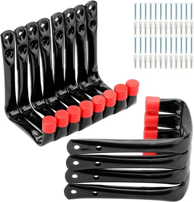 Imagen del producto de Juego de 12 ganchos metálicos para pared, de 9 cm, con capacidad de carga de hasta 20 kg, ideales para garajes y sótanos