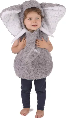 Produktbild von Weiches Elefanten-Kostüm für Kinder 3-4 Jahre (98-104cm)
