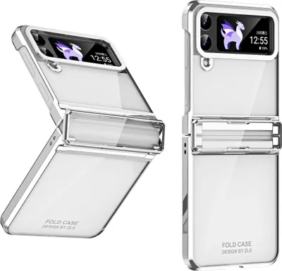 Image de Etui pour Samsung Galaxy Z Flip 3 5G Etui transparent avec charnière de protection Argent