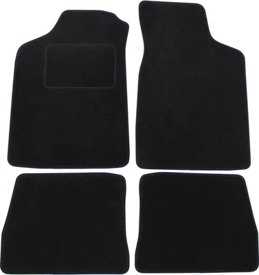 Image de Tapis De Sol Noir Velours Pour Citroen Saxo 1996-2004 4pcs, Ajustement précis, Base Antidérapante, Renforcée dans la Zone de la Pédale