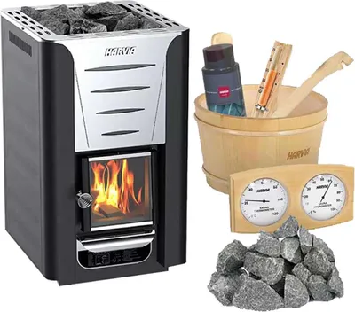 Produktbild von Holzbeheizter Saunaofen Harvia 20 Pro mit BimscV und Harvia Zubehör Set