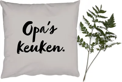 Produktbild von MuchoWow® Zierkissen Sofakissen Wohnzimmer Dekokissen 50x50 cm Großvaters Küche - Taupe - Angebot - Komfort - Sofakissen