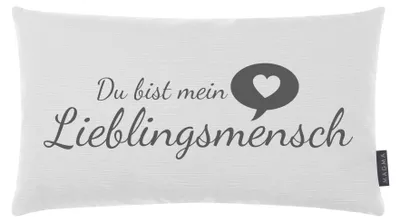 Produktbild von Dekokissen Lieblingsmensch 30 x 50 cm,  Weiss