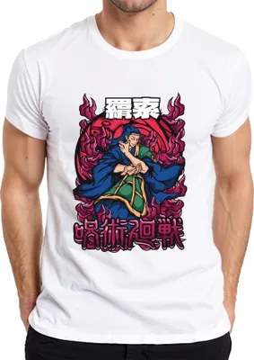 Obrázok produktu pre anime Flames Magician Japanese Manga Anime Aesthetics Gift Pánske tričko, biele, L