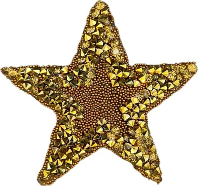 Produktbild von Stern-Strass-Emblem-Aufnäher zum Aufbügeln in Gold