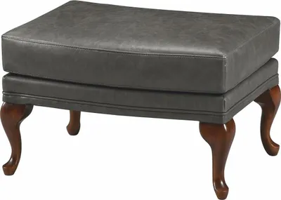 Produktbild von Casa Padrino Luxus Barock Leder Hocker Grau / Braun 64 cm -  Italy