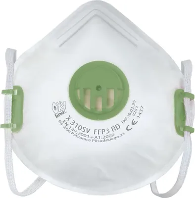 Immagine prodotto di Maschera filtrante FFP3 con valvola Oxyline X 310 SV FFP3 RD bianca 1 pezzo