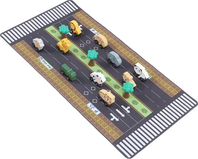 Productafbeelding van Kinderautotapijt, speelmat met speelgoed, educatief, levendige kleuren, interactieve verkeersmat voor thuisgebruik