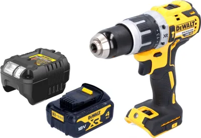 Obrázek produktu pro Akumulátorová příklepová vrtačka DeWalt DCD 796 M1 18 V 70 Nm bezkartáčová + 1x akumulátor 4,0 Ah + nabíječka.