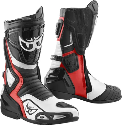 Zdjęcie produktu dla Buty motocyklowe Berik Donington, czarny/biały/czerwony, 47