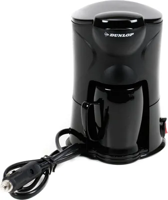 Produktbild von Kaffeemaschine für 1 Tasse von Dunlop, mit Becher, Dauerfilter, Befestigungsmaterial, für PKWs, 12 Volt 170 Watt