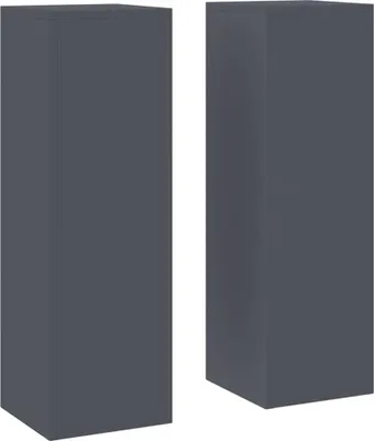 Produktbild von vidaXL Pflanzenständer 2 pcs Anthrazit 24 x 24 x 75 cm Stahl