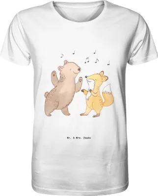 Produktbild von Mr. & Mrs. Panda T-Shirt Hase Tanzen Größe M - Weiß - Geschenk, Tanzkurs, Tanzschule, Herren-T-Shirt, Tshirt, Herren, Shirt, mit Spruch, gehen