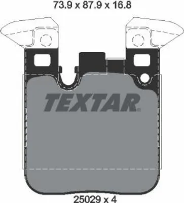 Produktbild von TEXTAR Bremsbeläge Satz Hinten für BMW 3 Limousine (F30, F80) 2502901