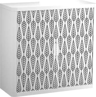 Produktbild von PAPERFLOW easyOffice Black & White Rollladenschrank 60484 2 Fachböden 110,0 x 41,5 x 104,0 cm