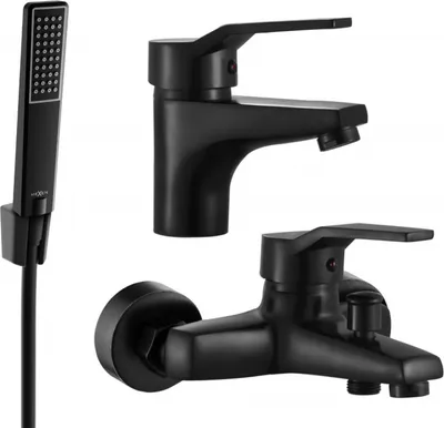 Obrázok produktu pre Mexen Caro R72 vaňová súprava, čierna - 746603R72-70