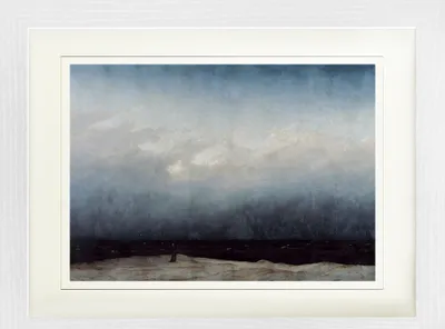 Produktbild von Caspar David Friedrich Gerahmtes Bild Mit Edlem Passepartout | Wand-Bilder | Im Bilderrahmen - Der Mönch Am Meer, 1808-1810 (30 x 40 cm)