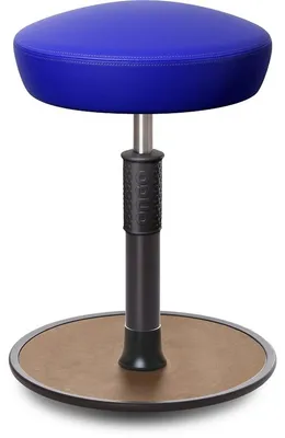 Produktbild von Sitz- Stehhocker Free Regular Hutsitz skai Kunstleder blau schwarz /Natur.