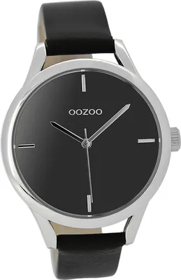 Produktbild von Oozoo Leder Damen Uhr Analog Quarzuhr Armband schwarz Timepieces D2UOC9144A