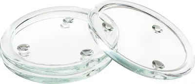 Produktbild von VBS Kerzen Glas-Untersetzer, 3 Stück, klar, Ø 13,0/10,5 cm