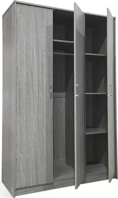Produktbild von Meublorama RU-RAY-6310-5*2C/82,7KG, 4 Regale, 3 Tür(en), Grau, Partikelbord, Kunststoff, 500 mm, 1200 mm