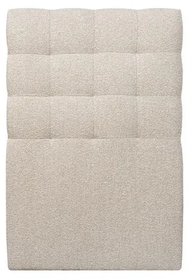 Produktbild von Kopfteil gepolstert - Gesteppt – hellbeiger Bouclé-Stoff - 90 cm