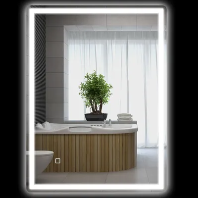 Zdjęcie produktu dla Lustro łazienkowe HOMCOM z oświetleniem 80 x 60 cm, prostokątne, lustro LED, lustro ścienne z włącznikiem dotykowym, funkcją pamięci, podświetlane, odporne na zaparowanie, z 3 kolorami światła, srebrne