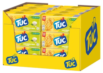 Productafbeelding van TUC Crackers, Sour Cream & Ui smaak, 24 stuks, 100g per stuk