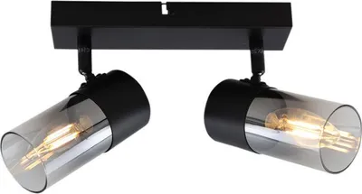 Produktbild von Olucia - HUY - Deckenleuchte - Schwarz / Grau - 2 Lampen