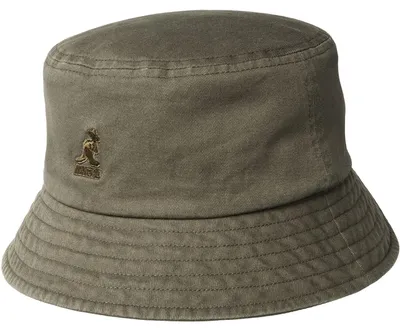 Kangol rollbar Washed Bucket Fischerhut aus reiner Baumwolle in grau
