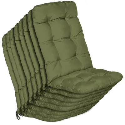 Productafbeelding van Beautissu set van 8 rugleuningkussens "Flair HL", 120x50x8 cm, olijgroen